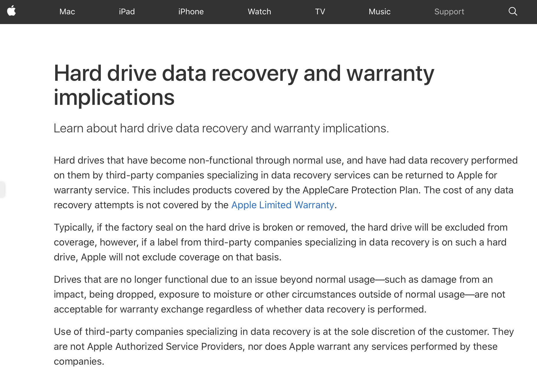 Screen Shot Apple And Datarecovery