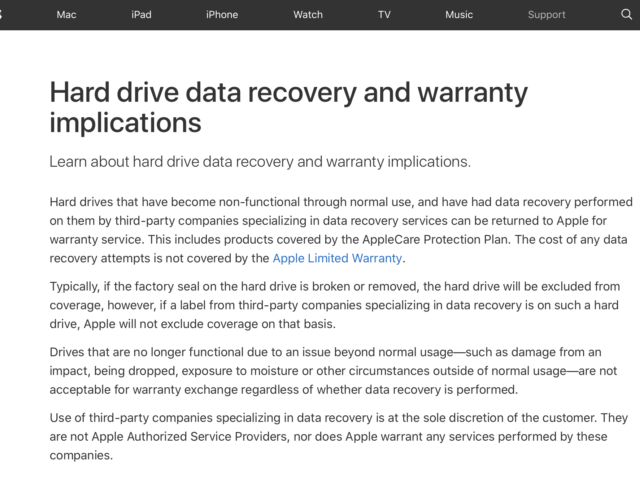 Screen Shot Apple And Datarecovery